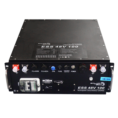 よい価格 1C標準放電率ソーラーエネルギー貯蔵バッテリー 48V100Ah、BMS保護およびRS232/485通信、PPシェル オンラインで